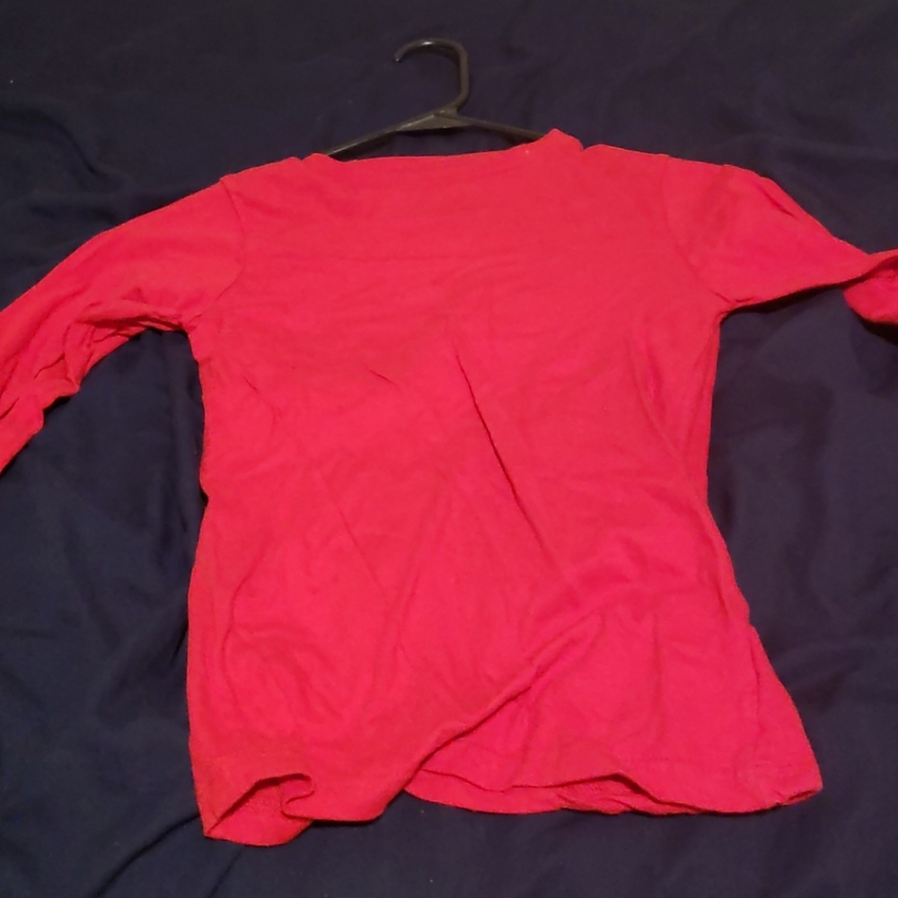 American Hawk plain red long tee